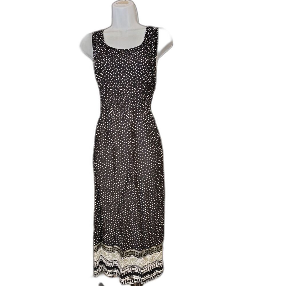 Croft & Barrow Polka Dot Smocked Midi Dress